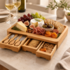 Tabla de Bambu Premium con Bandejas